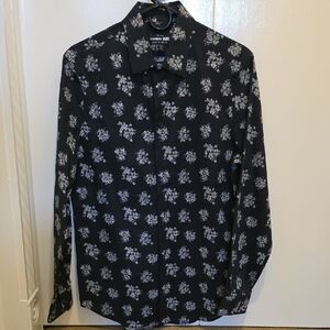 Express Black Shirt with White Design